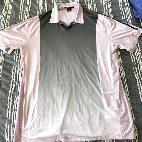 Tiger Woods Pink/Gray dri Fit polo XL - Picture 1 of 4